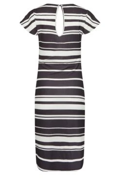 YOURS PETITE Curve Black & White Stripe Knot Midi Dress -Luna Looks Zone 7b260364 4e3c 48 174578 Y
