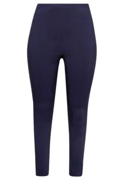 YOURS Curve Navy Blue Stretch Bengaline Slim Leg Trousers -Luna Looks Zone 7bdb8bcd 42ea 43 143341 X