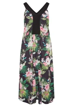 YOURS LONDON Curve Black Tropical Print Maxi Dress -Luna Looks Zone 7c10eb58 9b5c 4d 162186 X