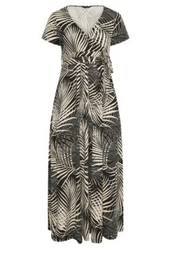 YOURS Curve Black Leaf Print Wrap Dress -Luna Looks Zone 7c707ee6 f542 4a 301599 X