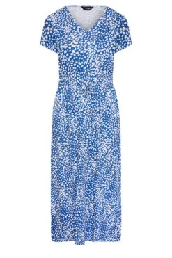 YOURS Curve Cobalt Blue Animal Print Maxi T-Shirt Dress -Luna Looks Zone 7de11dd9 ff16 4e 137299 X