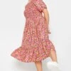 LIMITED COLLECTION Curve Pink Ditsy Print Midaxi Dress