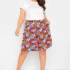 YOURS Curve Pink Floral Woven Shorts