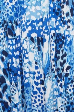 YOURS Curve Blue Animal Markings Shirred Strappy Sundress -Luna Looks Zone 7f51489f 0a17 4e 137352 Z