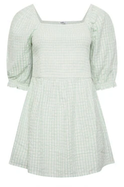 YOURS Curve Mint Green Gingham Print Square Neck Shirred Top 10 YOURS Curve Mint Green Gingham Print Square Neck Shirred Top -Luna Looks Zone 7f752dab 8288 48 330073 X