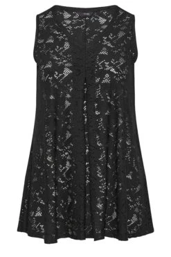 YOURS Curve Black Lace Swing Vest Top -Luna Looks Zone 7f854ed2 d8b4 49 301013 X