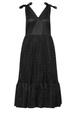 YOURS LONDON Curve Black Spot Mesh Tiered Dress -Luna Looks Zone 7f8e4d65 93bf 4f 161717 X