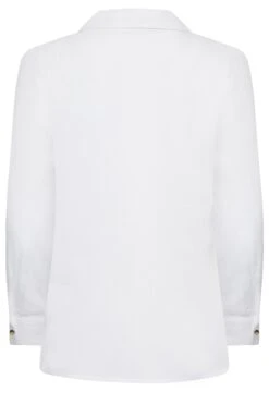 YOURS PETITE Curve White Linen Blend Shirt -Luna Looks Zone 8014728c 0f6f 4c 174428 Y