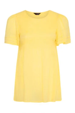 LIMITED COLLECTION Curve Lemon Yellow Shirred Smock Top 10 LIMITED COLLECTION Curve Lemon Yellow Shirred Smock Top -Luna Looks Zone 80a820c5 1307 49 217040 X