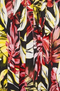 YOURS Curve Black Leaf Print Front Tie Maxi Dress -Luna Looks Zone 80c0f47d 5170 45 302062 Z