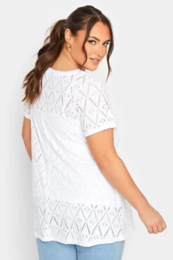 YOURS 2 PACK Curve Navy Blue & White Broderie Anglaise Swing Tops -Luna Looks Zone 814528b6 c357 4c 321082 C