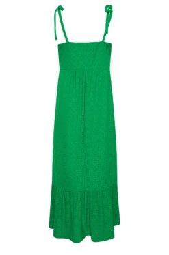YOURS Curve Green Broderie Anglaise Maxi Dress -Luna Looks Zone 84410349 e5b5 40 137557 Y