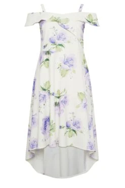 YOURS LONDON Curve White Floral Bardot Midi Dress -Luna Looks Zone 844a2a0e cd47 4a 162211 X