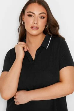 YOURS 2 PACK Curve Black & White Polo Top -Luna Looks Zone 84c01334 af28 41 320797 D
