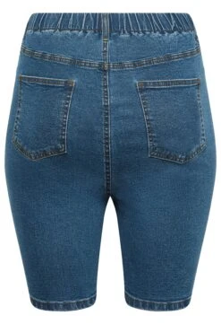 YOURS Curve Mid Blue Pull On Denim Cycling Shorts -Luna Looks Zone 84f5d6a6 feb4 41 144731 Y