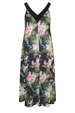 YOURS LONDON Curve Black Tropical Print Maxi Dress -Luna Looks Zone 852ef493 4af2 44 162186 Y