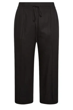 YOURS Curve Black Linen Look Culottes -Luna Looks Zone 862c14e7 8d57 4e 144765 X