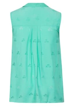 YOURS Curve Blue Sleeveless Swing Shirt -Luna Looks Zone 8668955c 35c8 48 174026 Y