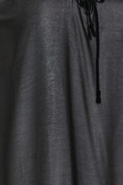 YOURS Curve Black Chiffon Short Sleeve Fringe Hem Top -Luna Looks Zone 88f62041 55ab 4f 301031 Z