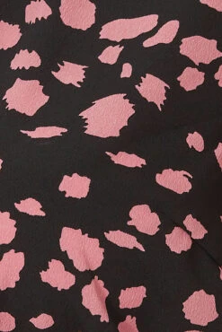 YOURS Curve Black Dalmatian Print Wrap Top -Luna Looks Zone 893e128b 4926 43 131422 S