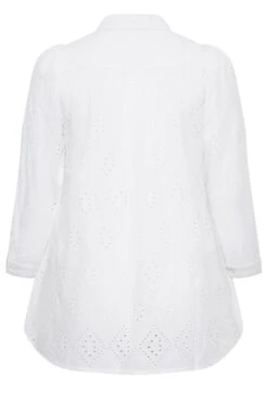 YOURS Curve White Broderie Anglaise Shirt -Luna Looks Zone 8b557cb7 629a 4a 131762 Y