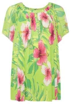 YOURS Curve Green Floral Double Layer Mesh Top 10 YOURS Curve Green Floral Double Layer Mesh Top -Luna Looks Zone 8c22ceab fb0e 4d 300963 X