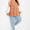 YOURS Curve Orange Pointelle Vest Top