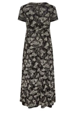YOURS Curve Black Floral Wrap Tie Waist Maxi Dress -Luna Looks Zone 8cf50e1f d23d 4e 301910 Y