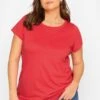 YOURS Curve 3 PACK Red & White Essential T-Shirts