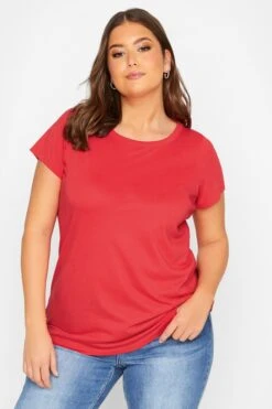 YOURS Curve 3 PACK Red & White Essential T-Shirts