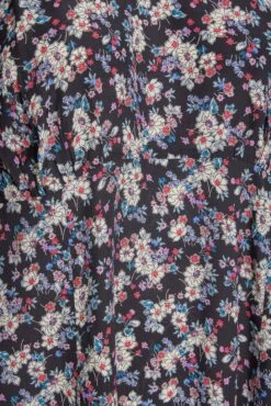 YOURS Curve Black Ditsy Print Side Split Midi Dress -Luna Looks Zone 8db19ea3 3542 4c 173812 Z