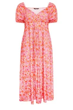 LIMITED COLLECTION Curve Pink Floral Wrap Maxi Dress -Luna Looks Zone 8f03ed4a 6b6b 4e 215508 X