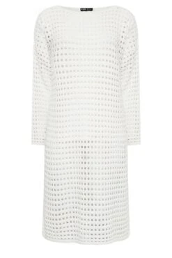 YOURS Curve White Crochet Midaxi Dress -Luna Looks Zone 900ae02c 3eb8 47 192834 X