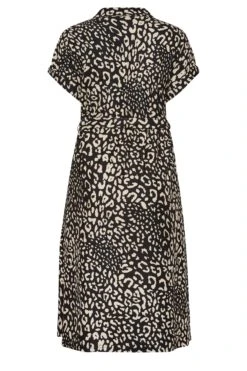YOURS Curve Black Animal Print Split Hem Shirt Dress -Luna Looks Zone 9035191f b29e 46 302075 Y