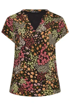 YOURS Curve Black Floral Blouse -Luna Looks Zone 90751fee 908f 40 174401 X