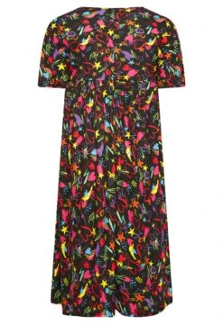 LIMITED COLLECTION Curve Black Scribble Print Smock Dress -Luna Looks Zone 910f1410 32ea 4b 215777 Y