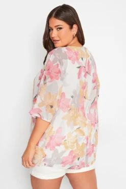 YOURS Curve White Floral Blouse -Luna Looks Zone 92fed9b8 c793 46 330078 C