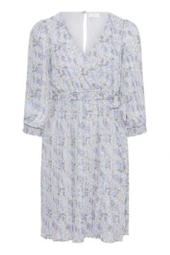 YOURS LONDON Curve Blue Floral Pleat Midi Dress -Luna Looks Zone 936320cd f006 4d 161193 X