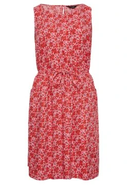 YOURS Curve Pink Floral Ditsy Print Mini Dress -Luna Looks Zone 93f14616 cc2c 4f 137282 X