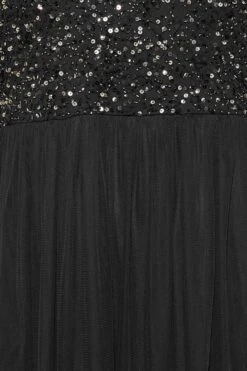 LUXE Curve Black Angel Sequin Sleeve Maxi Dress -Luna Looks Zone 9499264e 59db 46 161932 Z