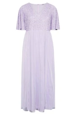 LUXE Curve Lilac Purple Sequin Hand Embellished Maxi Dress -Luna Looks Zone 94b21aa1 f8a3 43 161154 FR