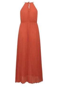 YOURS LONDON Curve Orange Pleated Maxi Dress -Luna Looks Zone 957a650c ced9 47 161885 Y