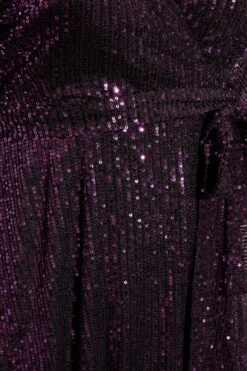 YOURS LONDON Curve Purple Sequin Embellished Double Wrap Dress -Luna Looks Zone 95e19acd 308f 45 161393 Z