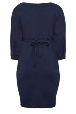 YOURS LONDON Curve Navy Blue Drop Shoulder Wrap Dress 11 YOURS LONDON Curve Navy Blue Drop Shoulder Wrap Dress -Luna Looks Zone 967dacaf 23e9 4b 162042 YR