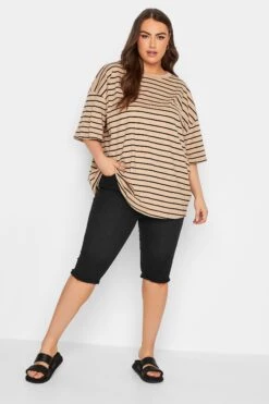 YOURS Curve Black AVA Denim Shorts