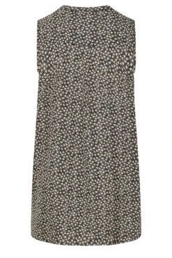 YOURS Curve Black Ditsy Print Pleat Detail Top -Luna Looks Zone 983189d0 21cc 44 173963 Y