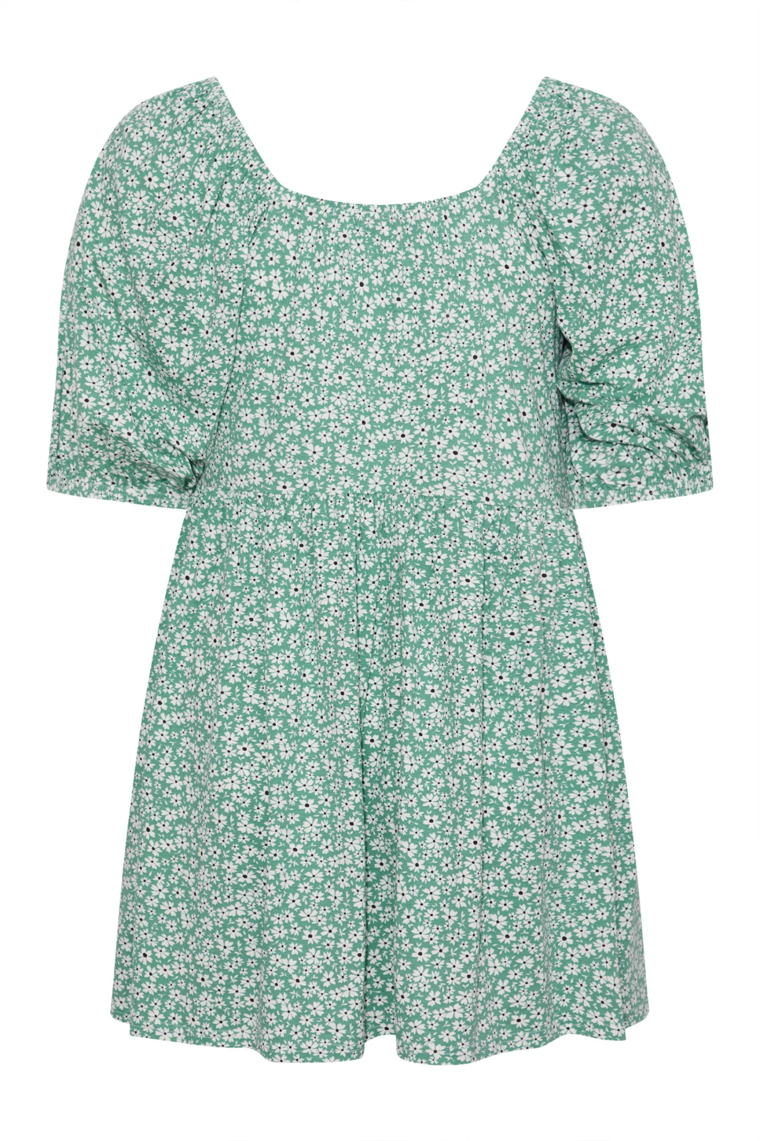 YOURS Curve Green Floral Ruched Top 6 YOURS Curve Green Floral Ruched Top - Image 6