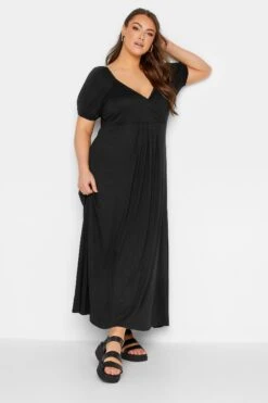 LIMITED COLLECTION Curve Black Wrap Maxi Dress