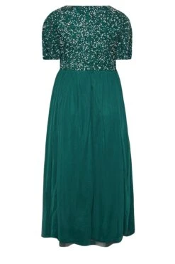 LUXE Curve Forest Green Sequin Hand Embellished Maxi Dress 11 LUXE Curve Forest Green Sequin Hand Embellished Maxi Dress -Luna Looks Zone 9bd28ad8 06bf 48 161988 Y