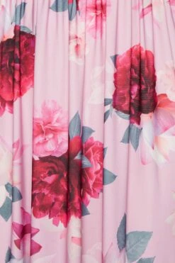 YOURS LONDON Curve Pink Floral Shirred Maxi Dress -Luna Looks Zone 9be60779 6148 4d 162124 Z